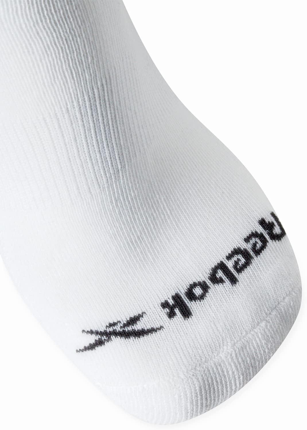 imageReebok Mens Athletic Crew Socks  5 Pack Moisture Wicking Cushioned Athletic Socks for Men with Reinforced Seams 6125Classic White