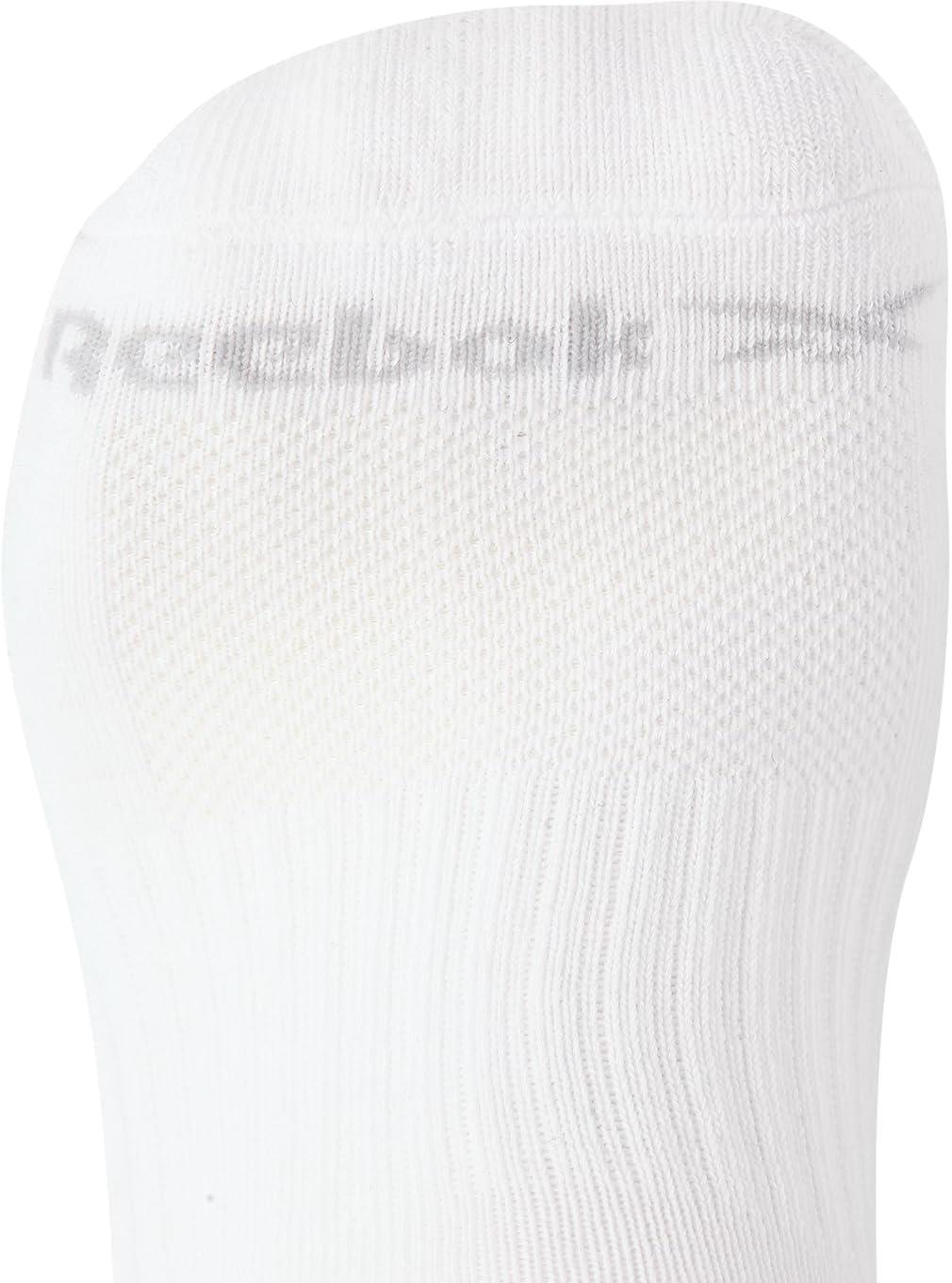 imageReebok Mens Athletic Crew Socks  5 Pack Moisture Wicking Cushioned Athletic Socks for Men with Reinforced Seams 6125White 7pk
