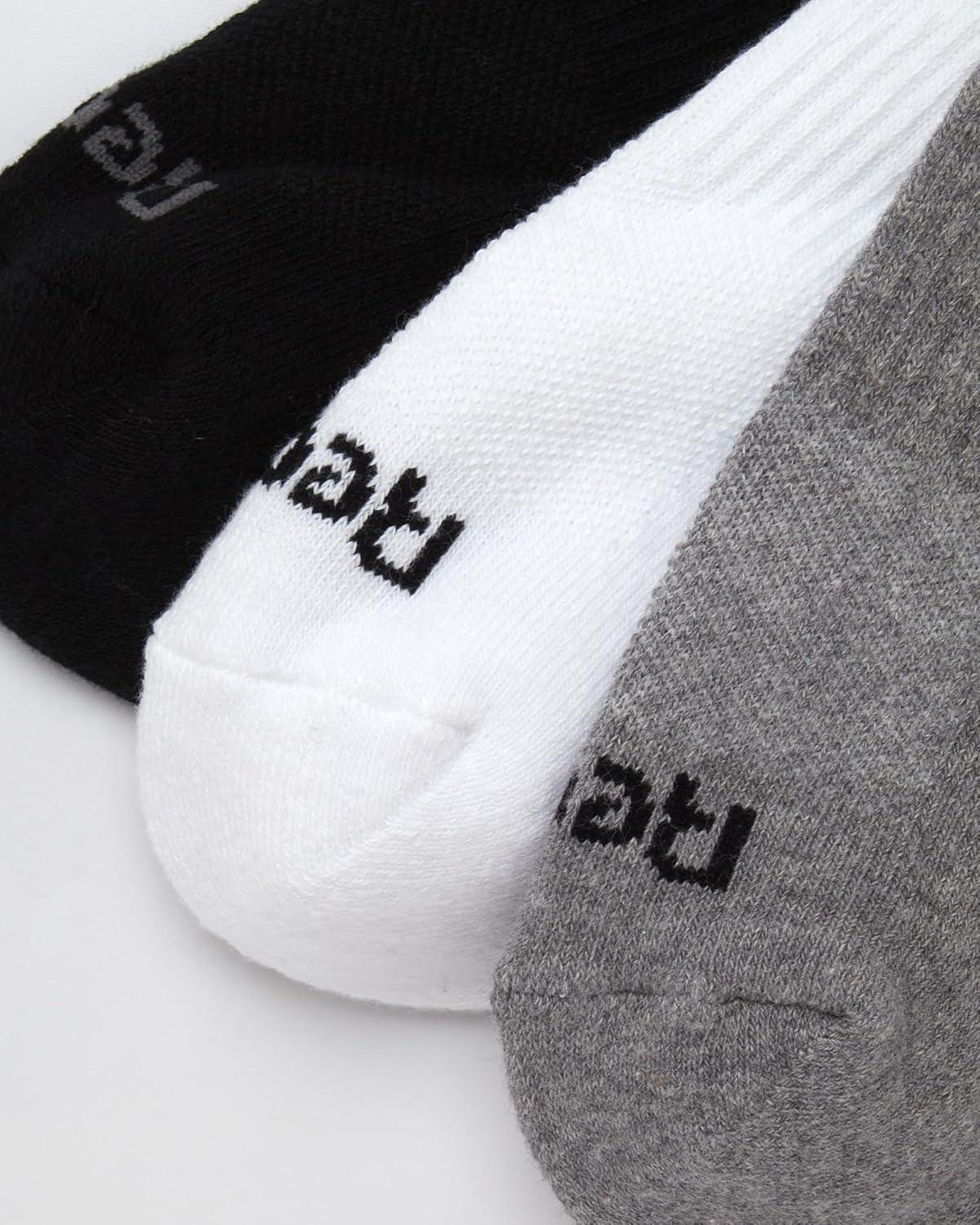 imageReebok Mens Athletic Socks  3 Pack Targeted Cushion Crew Socks  Breathable Cotton Blend Socks for Men Shoe Size 6125GreyWhiteBlack