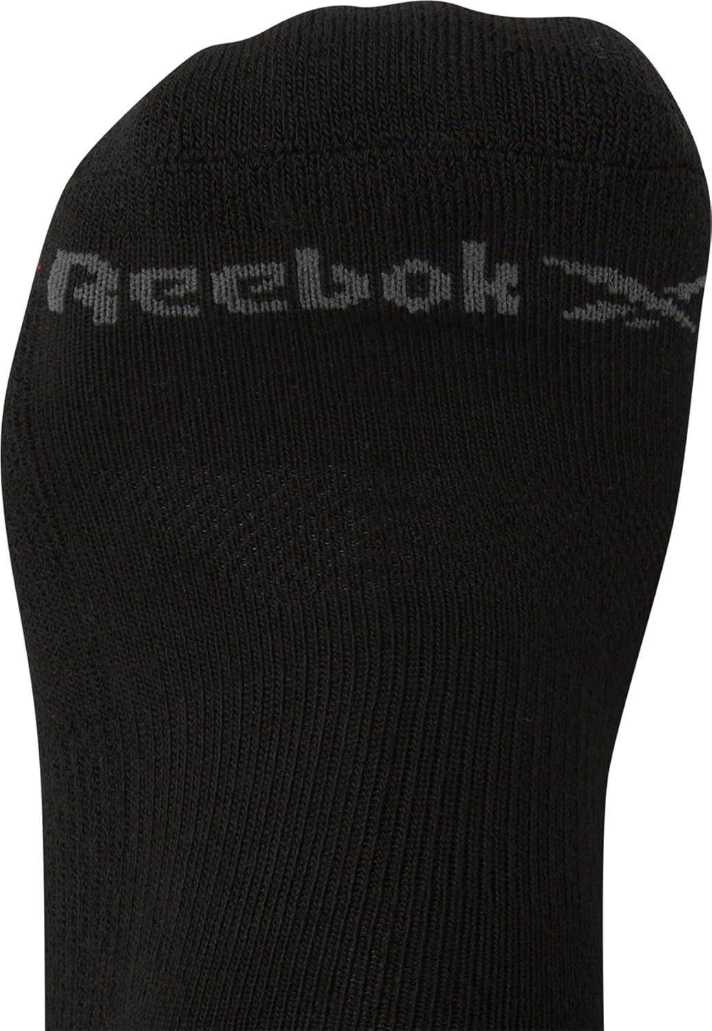 imageReebok Mens Athletic Socks  Cushion High Quarter Cut Socks 6 PackBlack