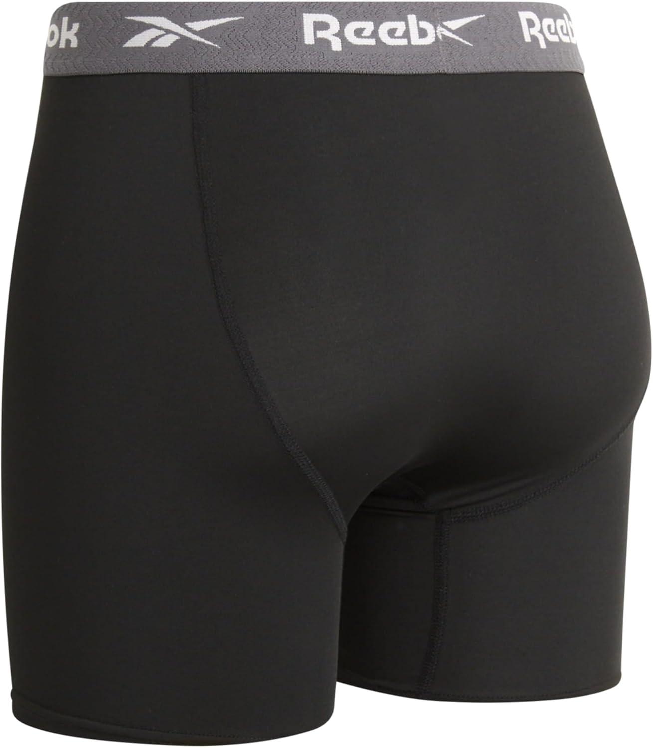 imageReebok Mens Boxer Briefs  3 Pack Comfort Stretch Sustainable Underwear Boxers for Men with Contour Pouch Sizes SXLBlackBlackened PearlBlack