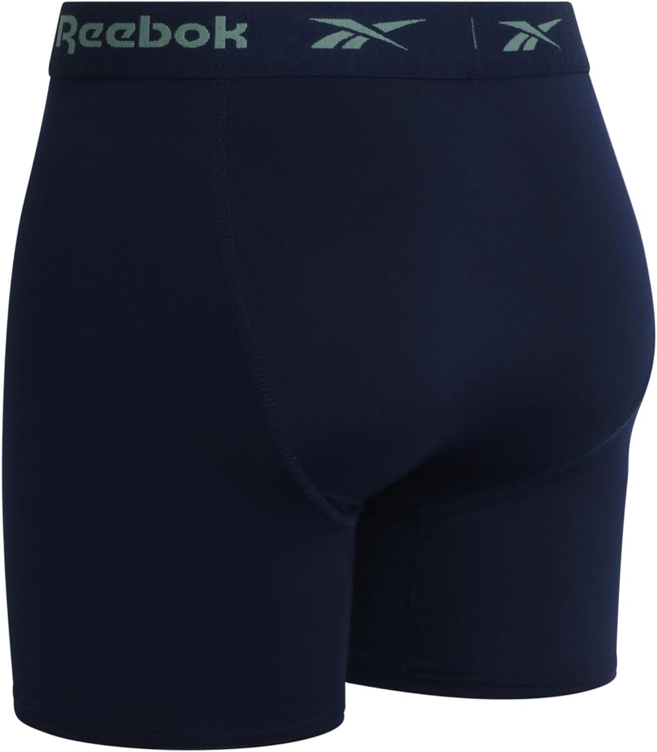 imageReebok Mens Boxer Briefs  3 Pack Comfort Stretch Sustainable Underwear Boxers for Men with Contour Pouch Sizes SXLMaritime BlueDark ForestMaritime Blue