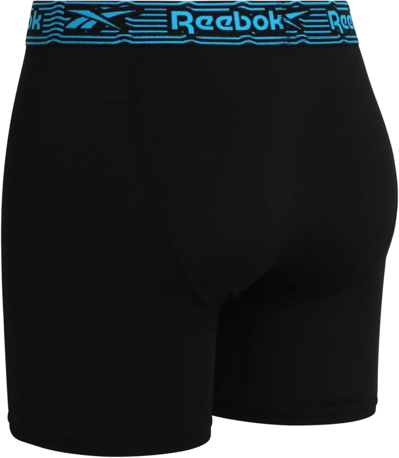 imageReebok Mens Boxer Briefs  3 Pack Stretch Moisture Wicking Mens Underwear with Contour Pouch Boxers for Men Sizes SXL3pk BlackBlackened PearlCharcoal Grey