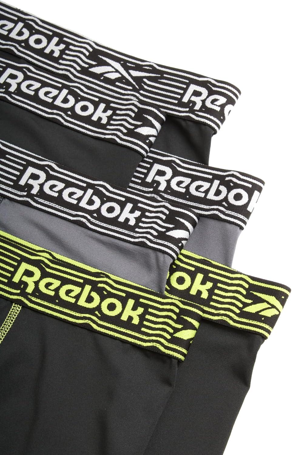 imageReebok Mens Boxer Briefs  3 Pack Stretch Moisture Wicking Mens Underwear with Contour Pouch Boxers for Men Sizes SXL3pk BlackDark GreyLight Grey
