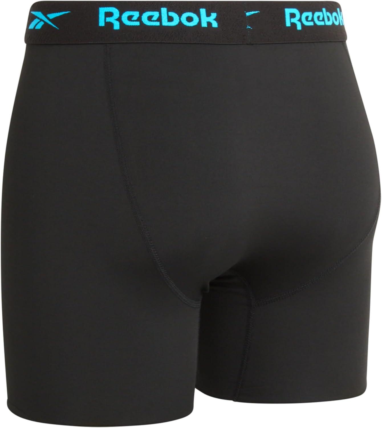 imageReebok Mens Boxer Briefs  3 Pack Stretch Moisture Wicking Mens Underwear with Contour Pouch Boxers for Men Sizes SXLBlackBlackBlack