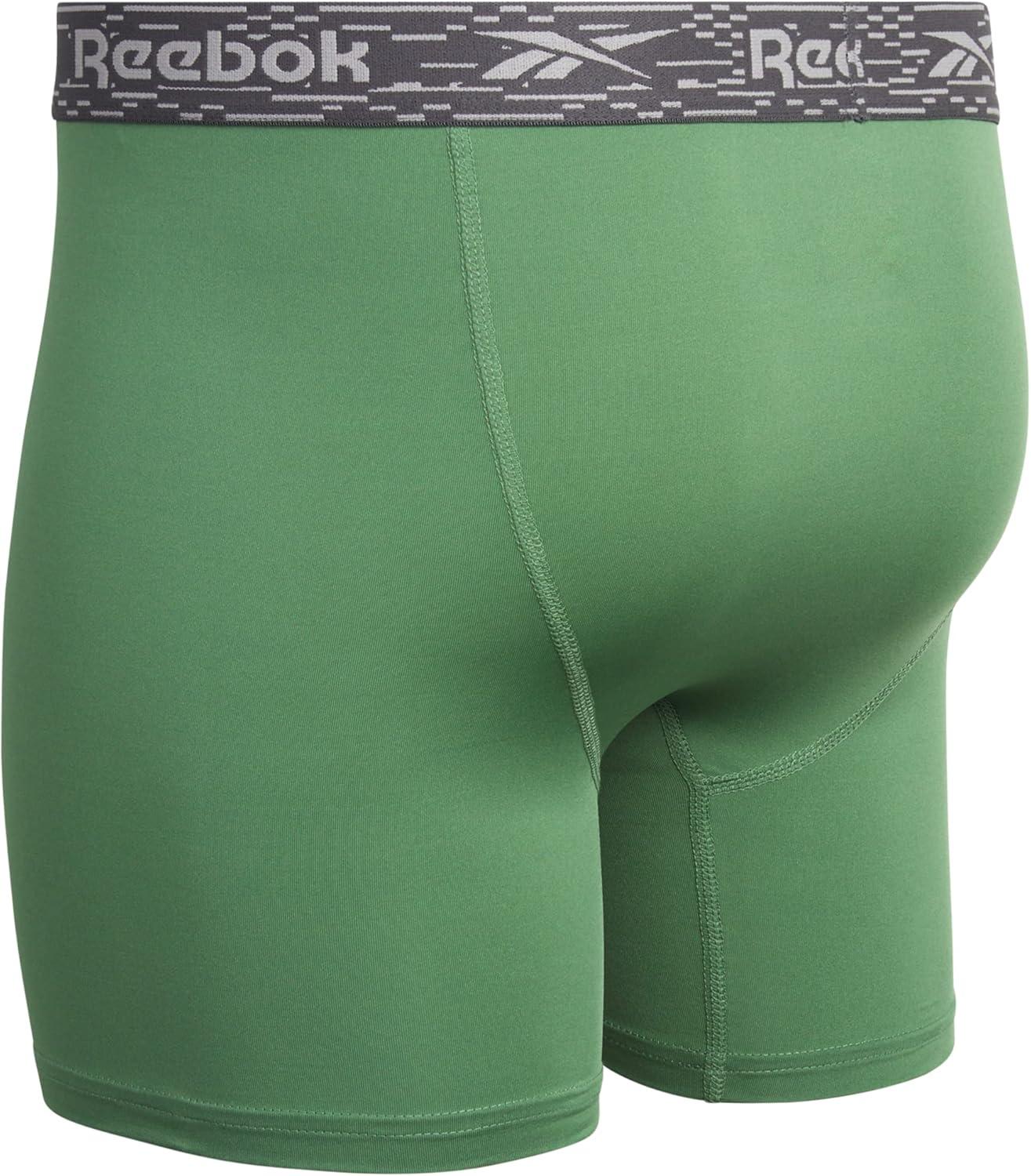 imageReebok Mens Boxer Briefs  3 Pack Stretch Moisture Wicking Mens Underwear with Contour Pouch Boxers for Men Sizes SXLBlackCharcoalSage Green