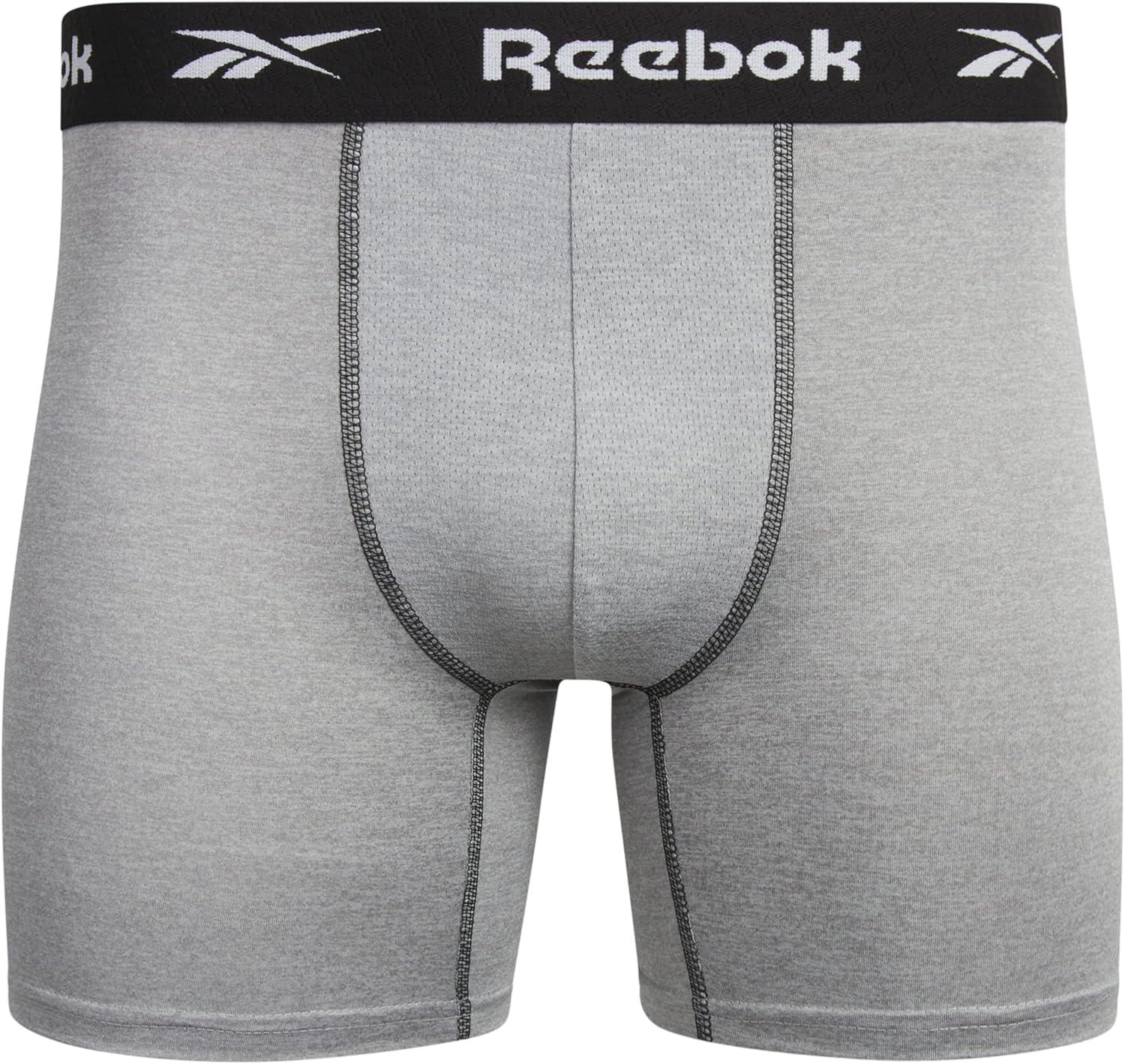 imageReebok Mens Boxer Briefs  3 Pack Stretch Moisture Wicking Mens Underwear with Contour Pouch Boxers for Men Sizes SXLBlackLight GreyBlue