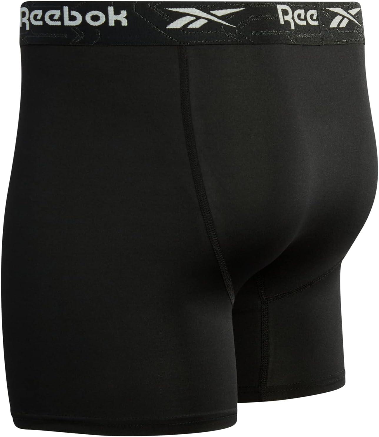 imageReebok Mens Boxer Briefs  3 Pack Stretch Moisture Wicking Mens Underwear with Contour Pouch Boxers for Men Sizes SXLCharcoal
