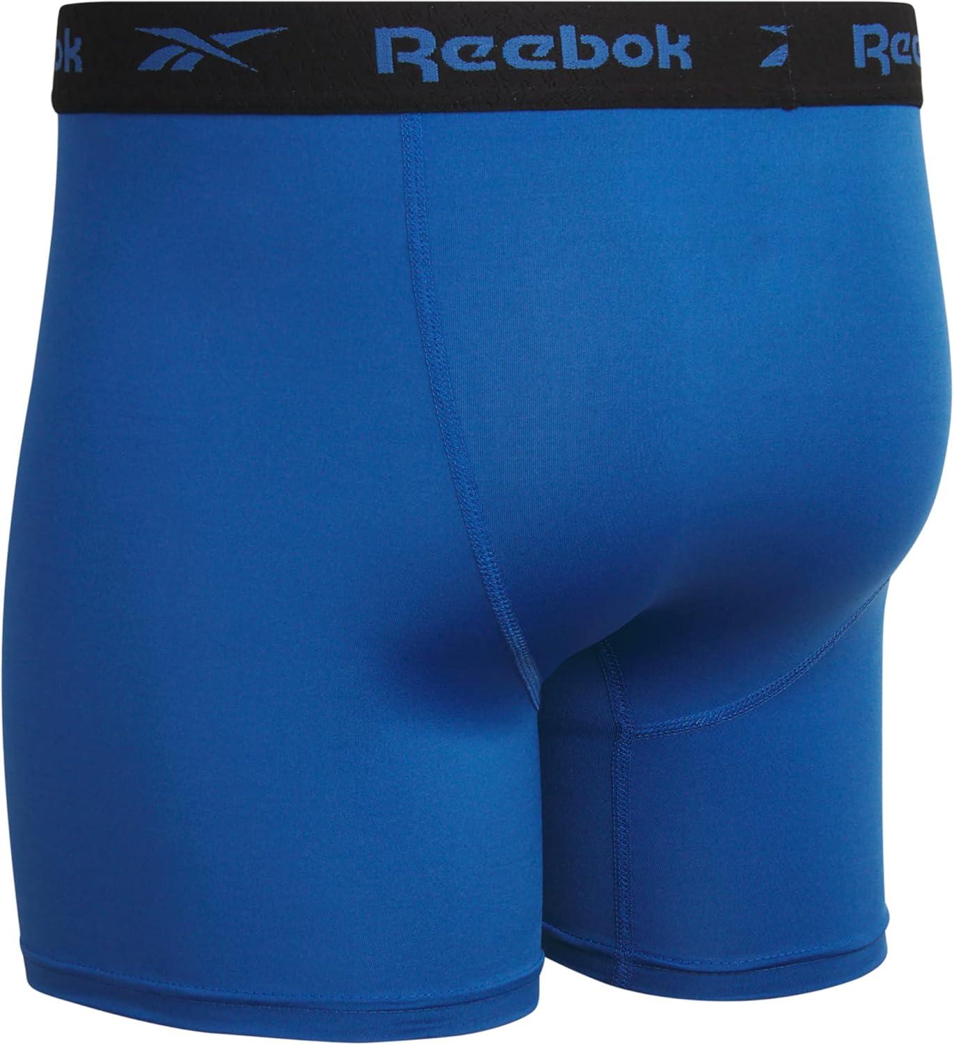 imageReebok Mens Boxer Briefs  3 Pack Stretch Moisture Wicking Mens Underwear with Contour Pouch Boxers for Men Sizes SXLGreyBlackBlue