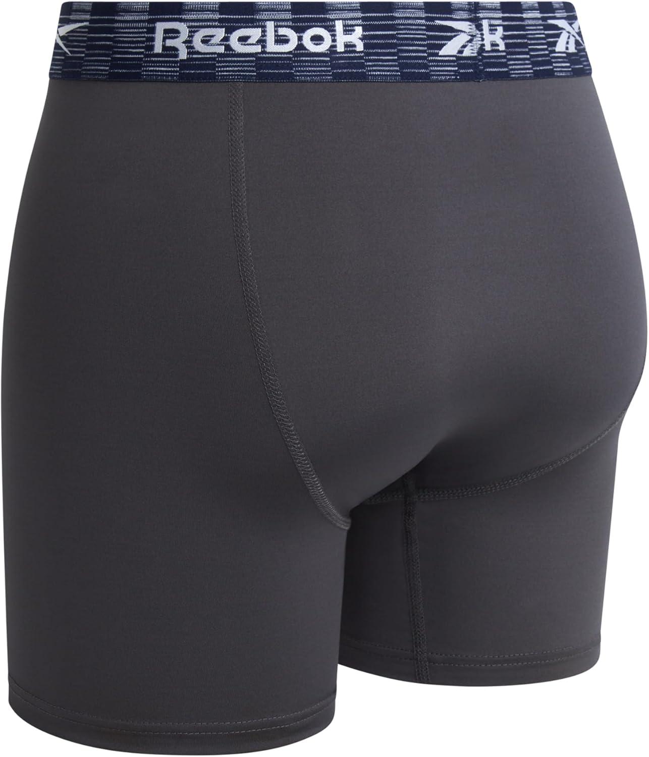 imageReebok Mens Boxer Briefs  3 Pack Stretch Moisture Wicking Mens Underwear with Contour Pouch Boxers for Men Sizes SXLMaritime BlueSurf the Web Blackened Pearl