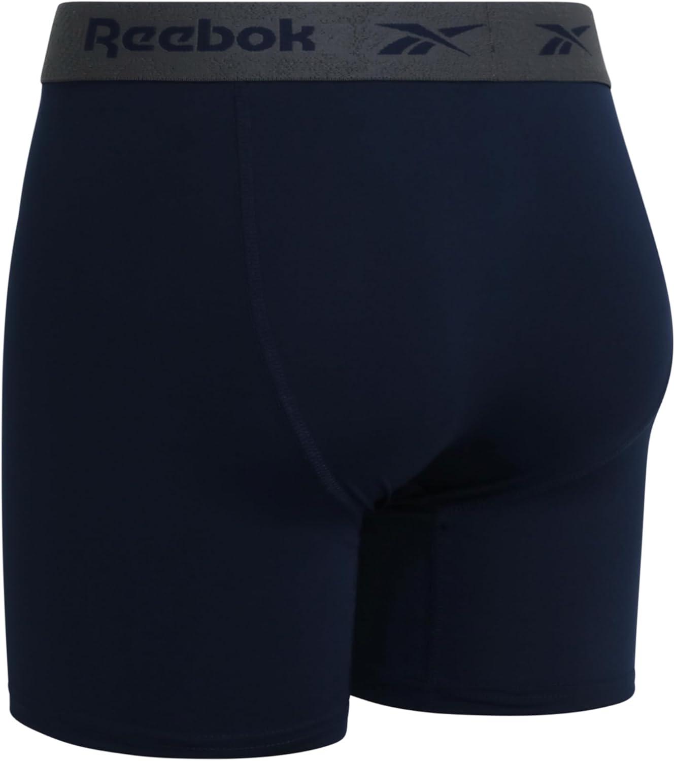 imageReebok Mens Boxer Briefs  3 Pack Stretch Moisture Wicking Mens Underwear with Contour Pouch Boxers for Men Sizes SXLMaritime BlueSurf the WebMaritime Blue