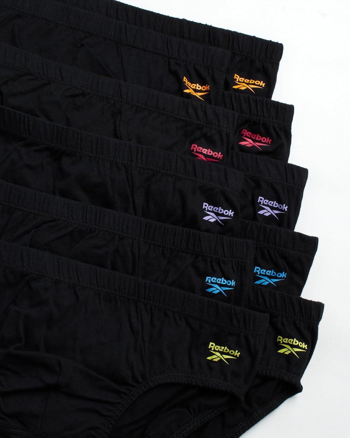 imageReebok Mens Briefs  10 Pack Classic Soft Stretch Low Rise Briefs with Contour Pouch  Underwear for Men Sizes SXLAll Black