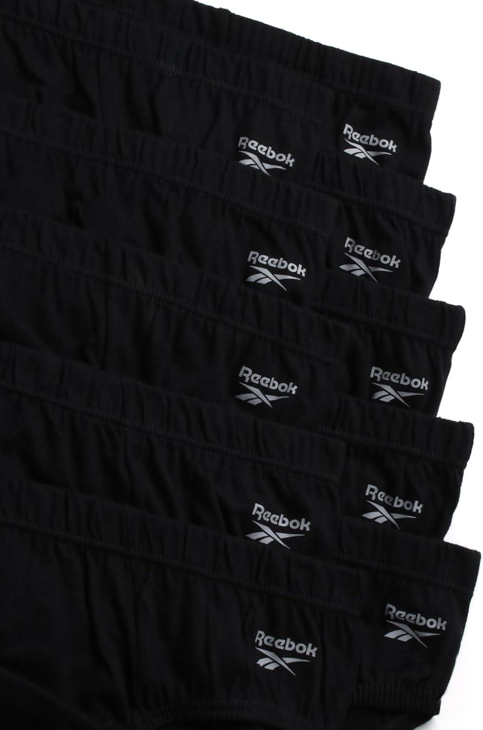 imageReebok Mens Briefs  10 Pack Classic Soft Stretch Low Rise Briefs with Contour Pouch  Underwear for Men Sizes SXLBlackBlackBlackBlackBlack