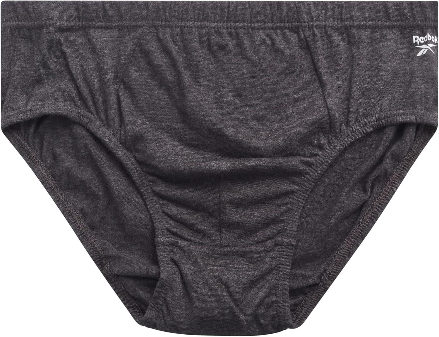 imageReebok Mens Briefs  10 Pack Classic Soft Stretch Low Rise Briefs with Contour Pouch  Underwear for Men Sizes SXLBlackCharcoal Heather