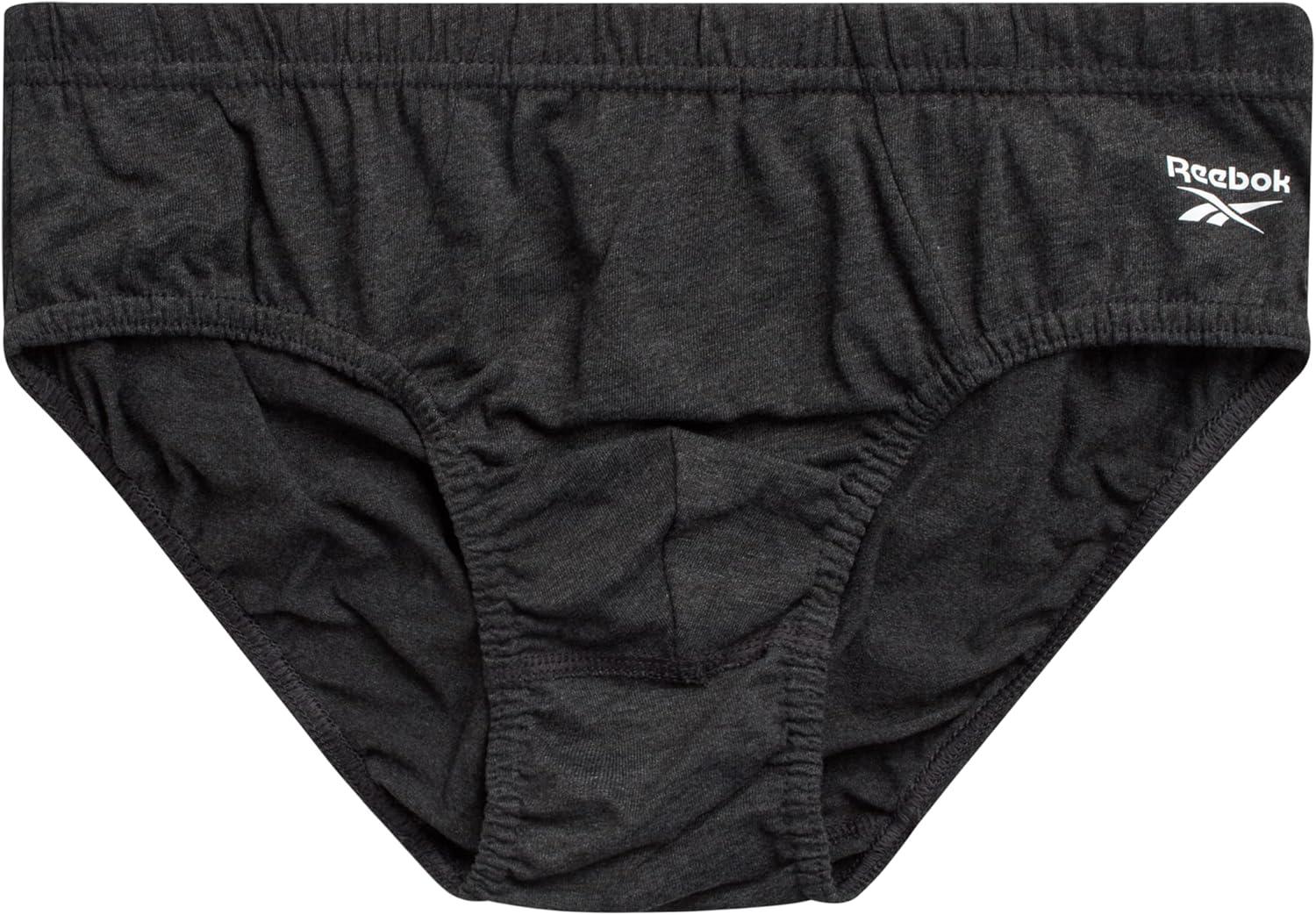imageReebok Mens Briefs  10 Pack Classic Soft Stretch Low Rise Briefs with Contour Pouch  Underwear for Men Sizes SXLBlackGrey