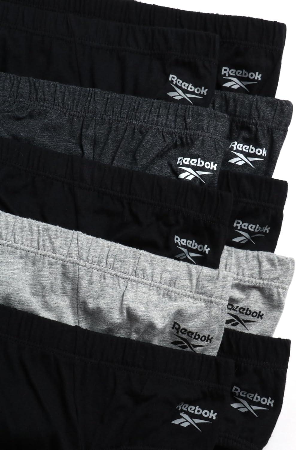 imageReebok Mens Briefs  10 Pack Classic Soft Stretch Low Rise Briefs with Contour Pouch  Underwear for Men Sizes SXLBlackHeather GreyCharcoal Heather