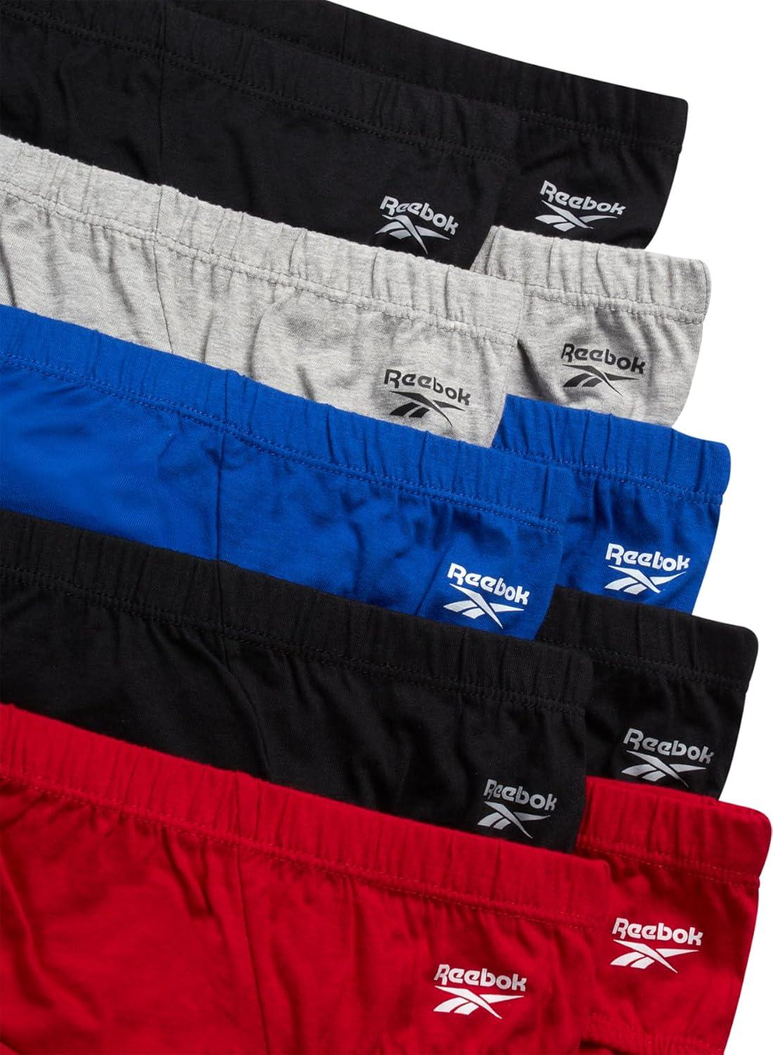 imageReebok Mens Briefs  10 Pack Classic Soft Stretch Low Rise Briefs with Contour Pouch  Underwear for Men Sizes SXLBlackHeather GreySalsa RedBlack