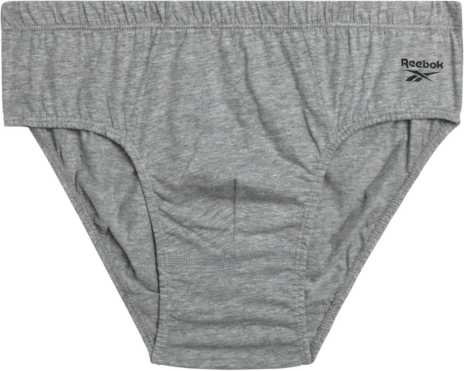 imageReebok Mens Briefs  10 Pack Classic Soft Stretch Low Rise Briefs with Contour Pouch  Underwear for Men Sizes SXLBlackHeather GreyWebBlack