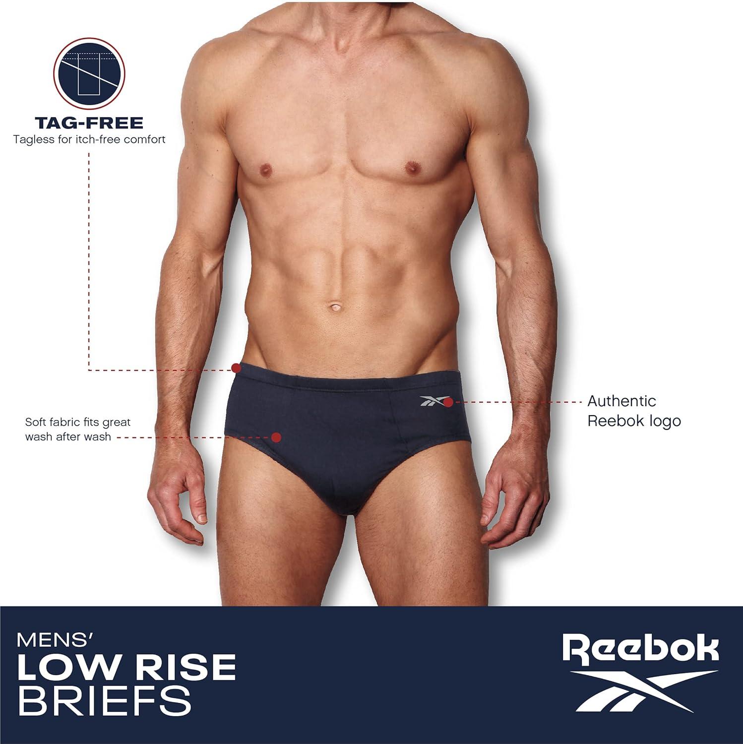 imageReebok Mens Briefs  10 Pack Classic Soft Stretch Low Rise Briefs with Contour Pouch  Underwear for Men Sizes SXLBlackSurf the WebHeather GreyPrintBlack