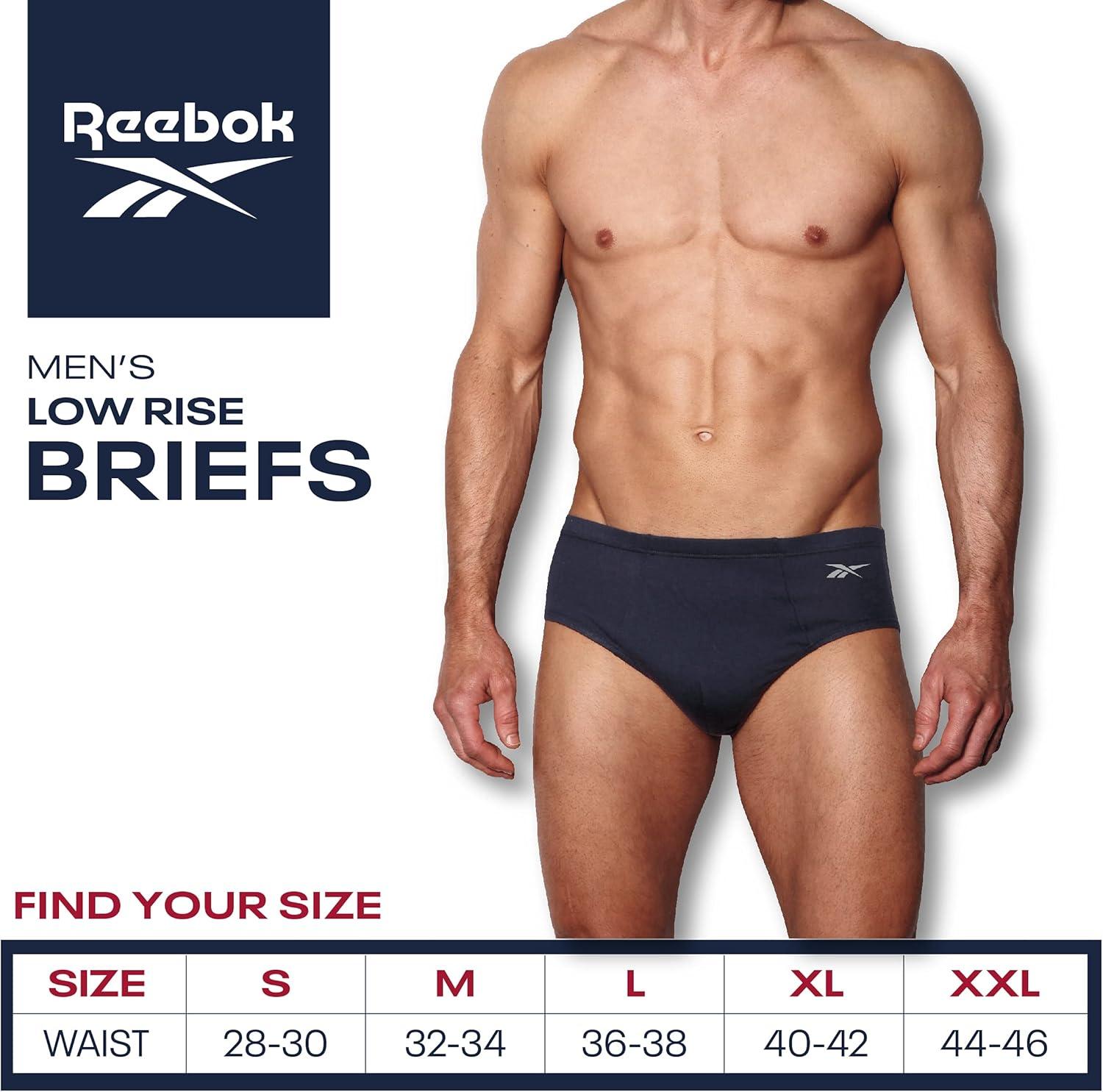 imageReebok Mens Briefs  10 Pack Classic Soft Stretch Low Rise Briefs with Contour Pouch  Underwear for Men Sizes SXLBlueNavyGrape