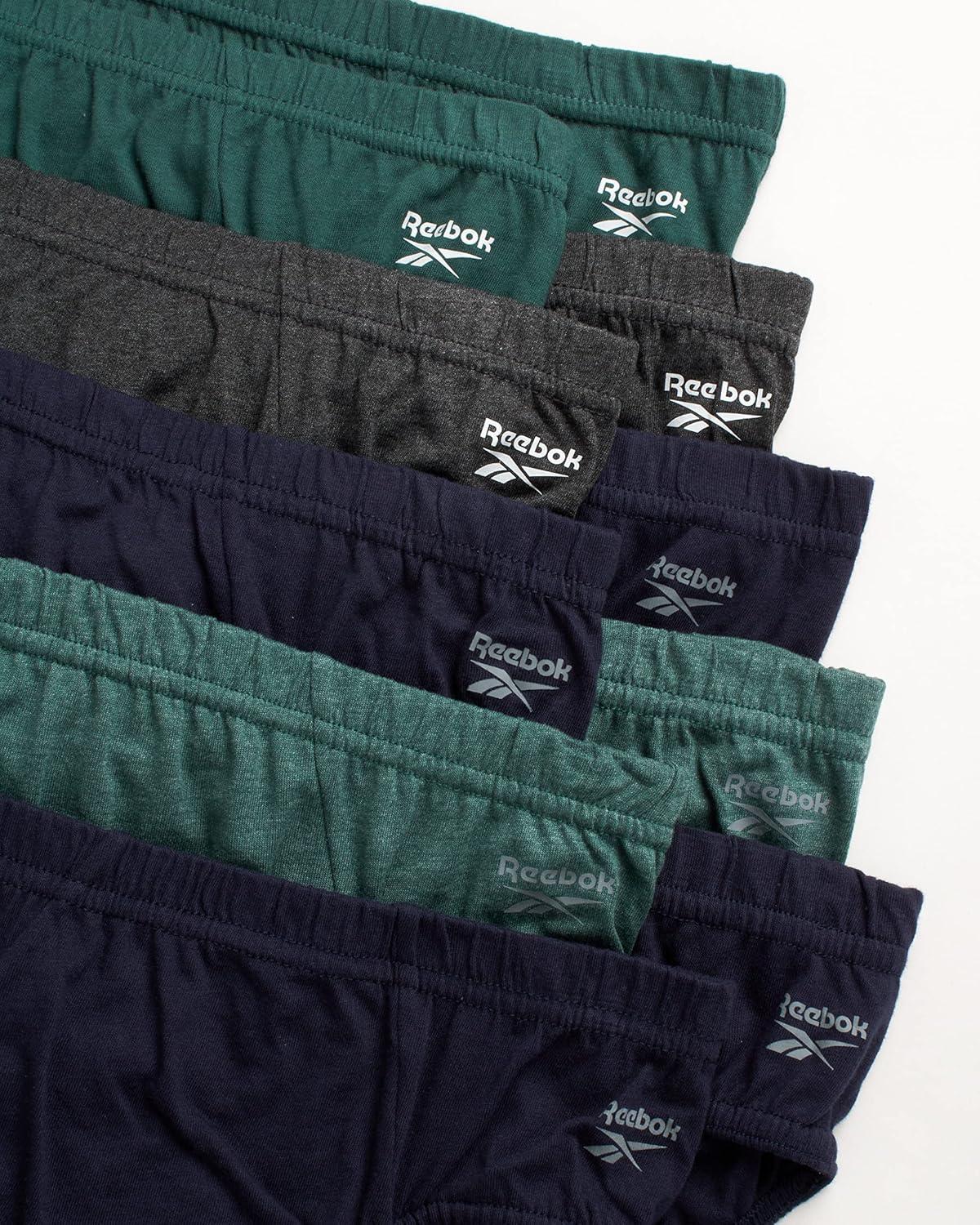 imageReebok Mens Briefs  10 Pack Classic Soft Stretch Low Rise Briefs with Contour Pouch  Underwear for Men Sizes SXLDark GreenCharcoalNavy BlueHeather Green