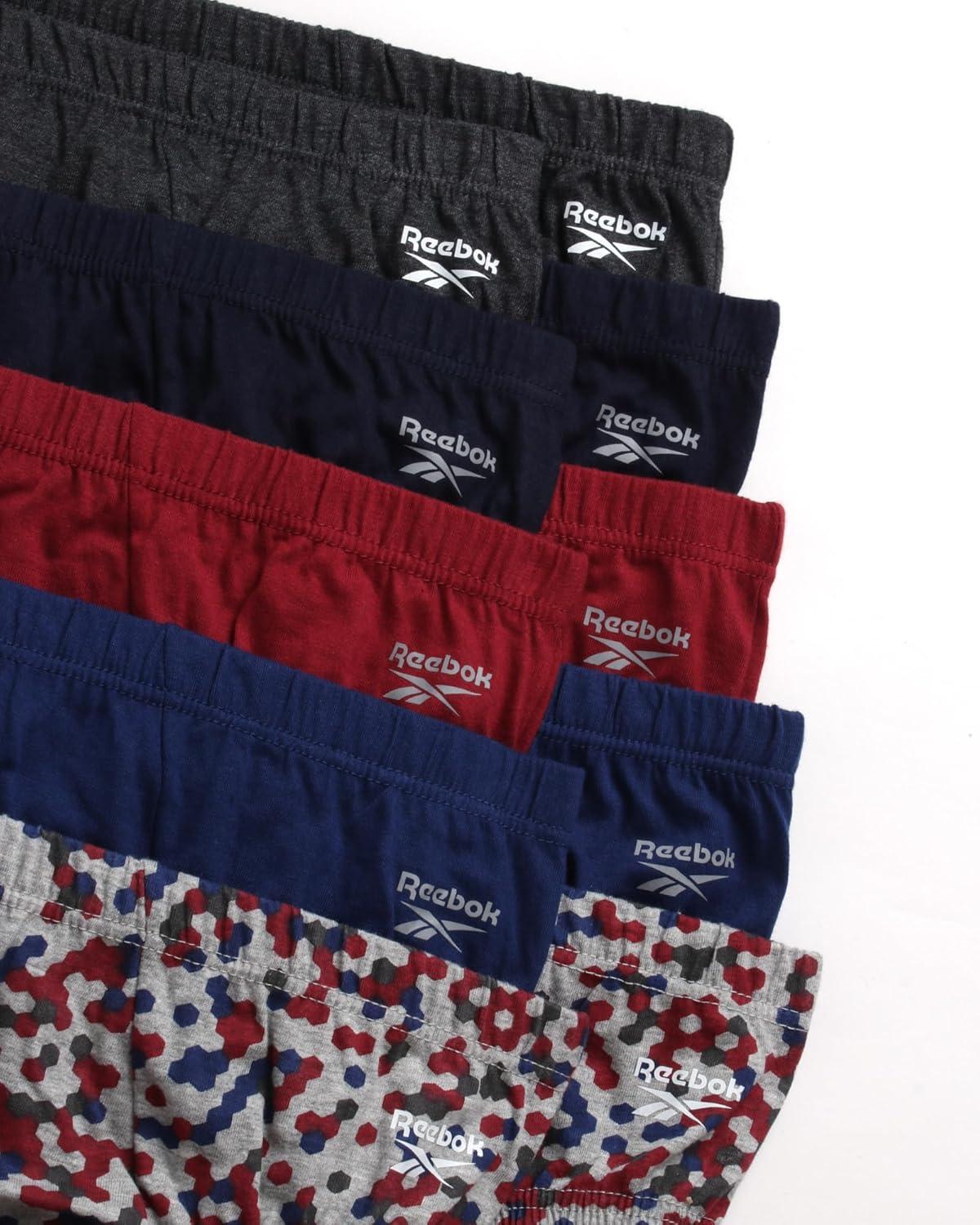 imageReebok Mens Briefs  10 Pack Classic Soft Stretch Low Rise Briefs with Contour Pouch  Underwear for Men Sizes SXLMaritime BlueCharcoal HeatherBluePrintTibetan Red