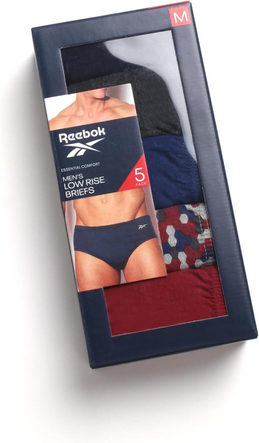 imageReebok Mens Briefs  10 Pack Classic Soft Stretch Low Rise Briefs with Contour Pouch  Underwear for Men Sizes SXLMaritime BlueCharcoal HeatherBluePrintTibetan Red