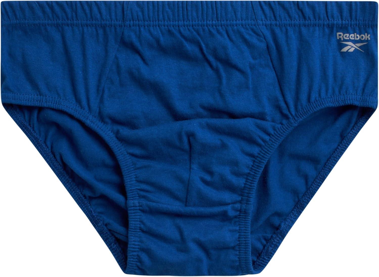 imageReebok Mens Briefs  10 Pack Classic Soft Stretch Low Rise Briefs with Contour Pouch  Underwear for Men Sizes SXLNavy BlueEvening BlueCharcoalNavy Blue Print