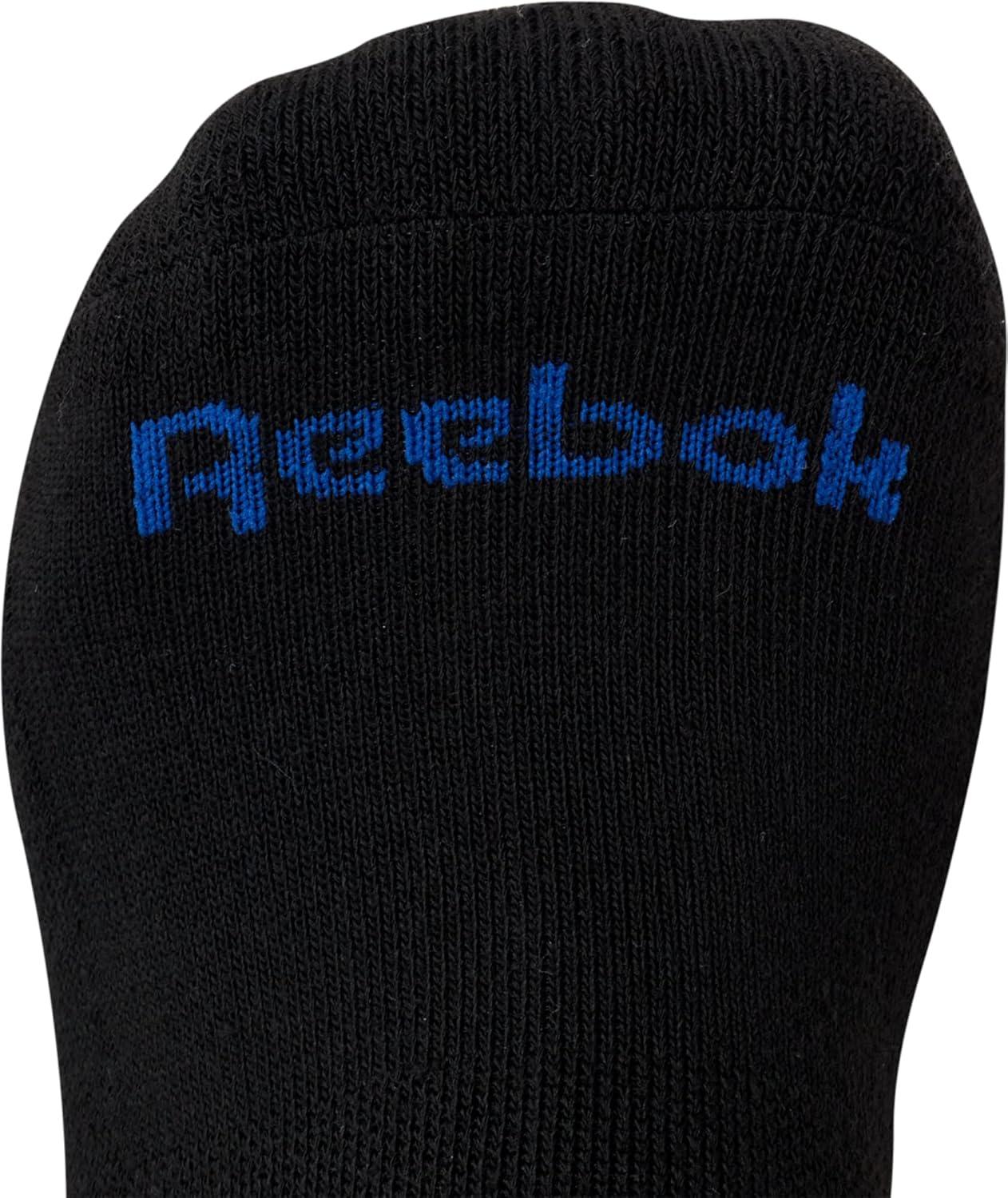 imageReebok Mens Crew Socks  10 Pack Stretch Performance Cushioned Crew Socks  Arch Support Athletic Socks for Men 6125All Black