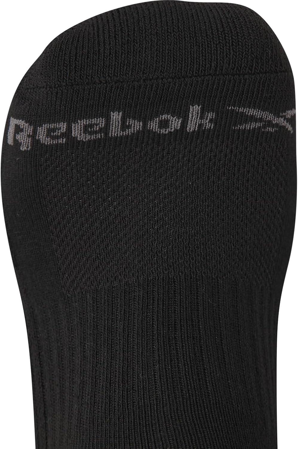 imageReebok Mens Crew Socks  10 Pack Stretch Performance Cushioned Crew Socks  Arch Support Athletic Socks for Men 6125Black 14pk