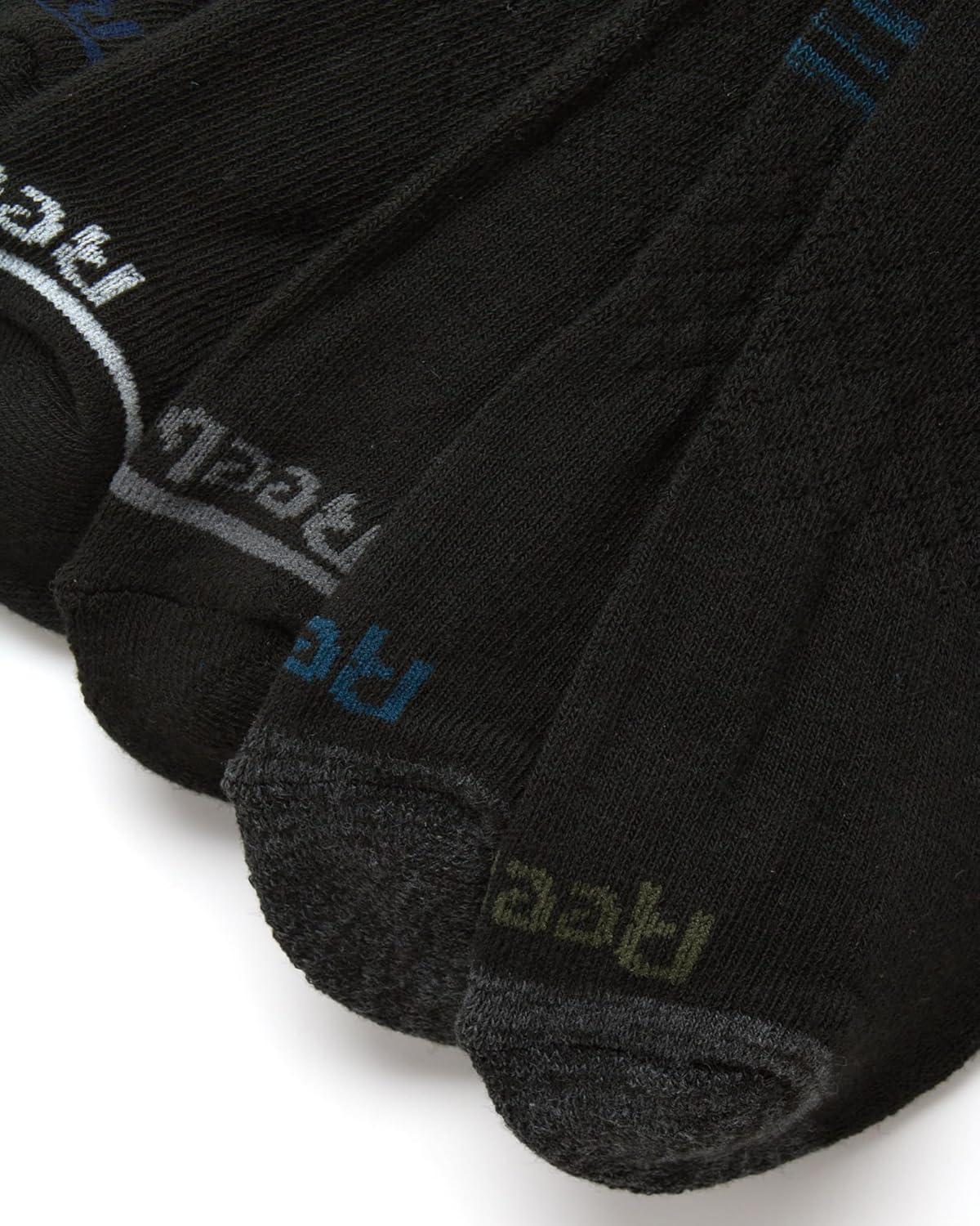 imageReebok Mens Crew Socks  10 Pack Stretch Performance Cushioned Crew Socks  Arch Support Athletic Socks for Men 6125Black Logo