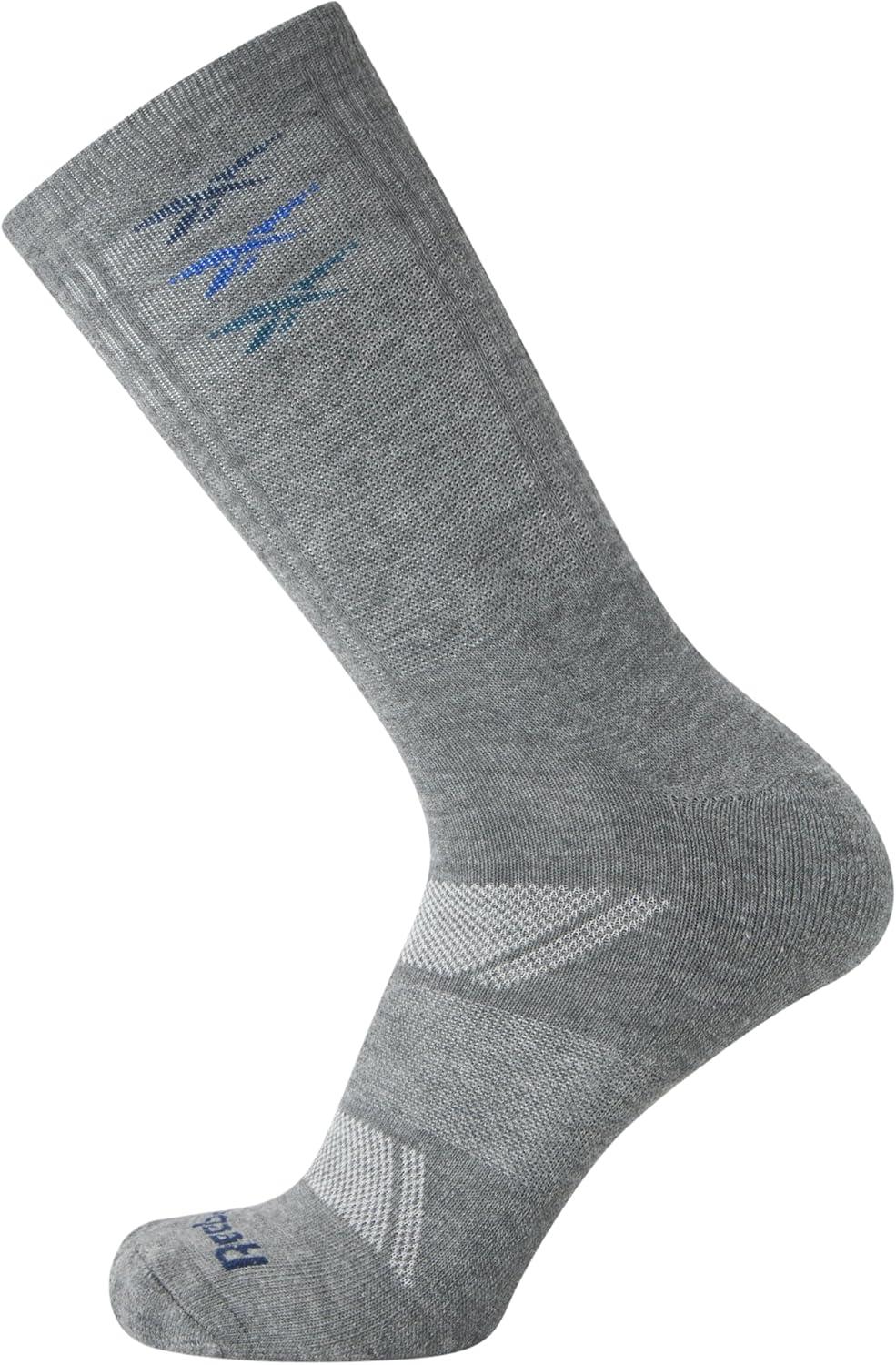 imageReebok Mens Crew Socks  10 Pack Stretch Performance Cushioned Crew Socks  Arch Support Athletic Socks for Men 6125BlackWhiteGrey