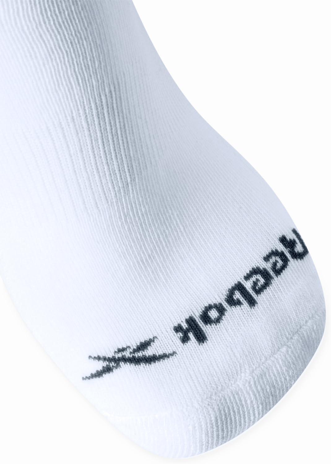 imageReebok Mens Crew Socks  10 Pack Stretch Performance Cushioned Crew Socks  Arch Support Athletic Socks for Men 6125Classic White