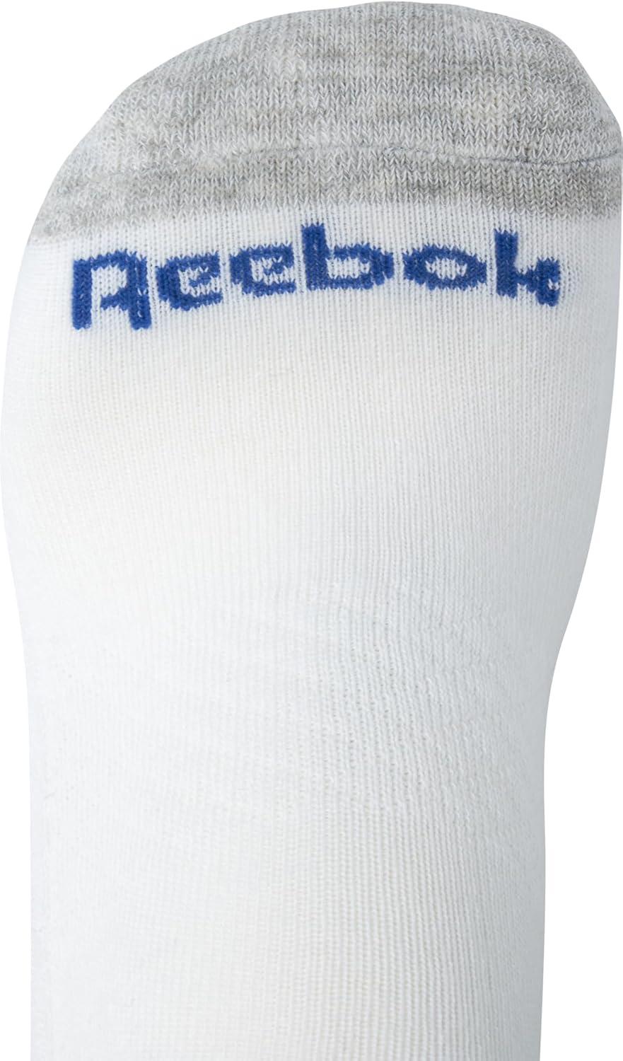 imageReebok Mens Crew Socks  10 Pack Stretch Performance Cushioned Crew Socks  Arch Support Athletic Socks for Men 6125Cool White