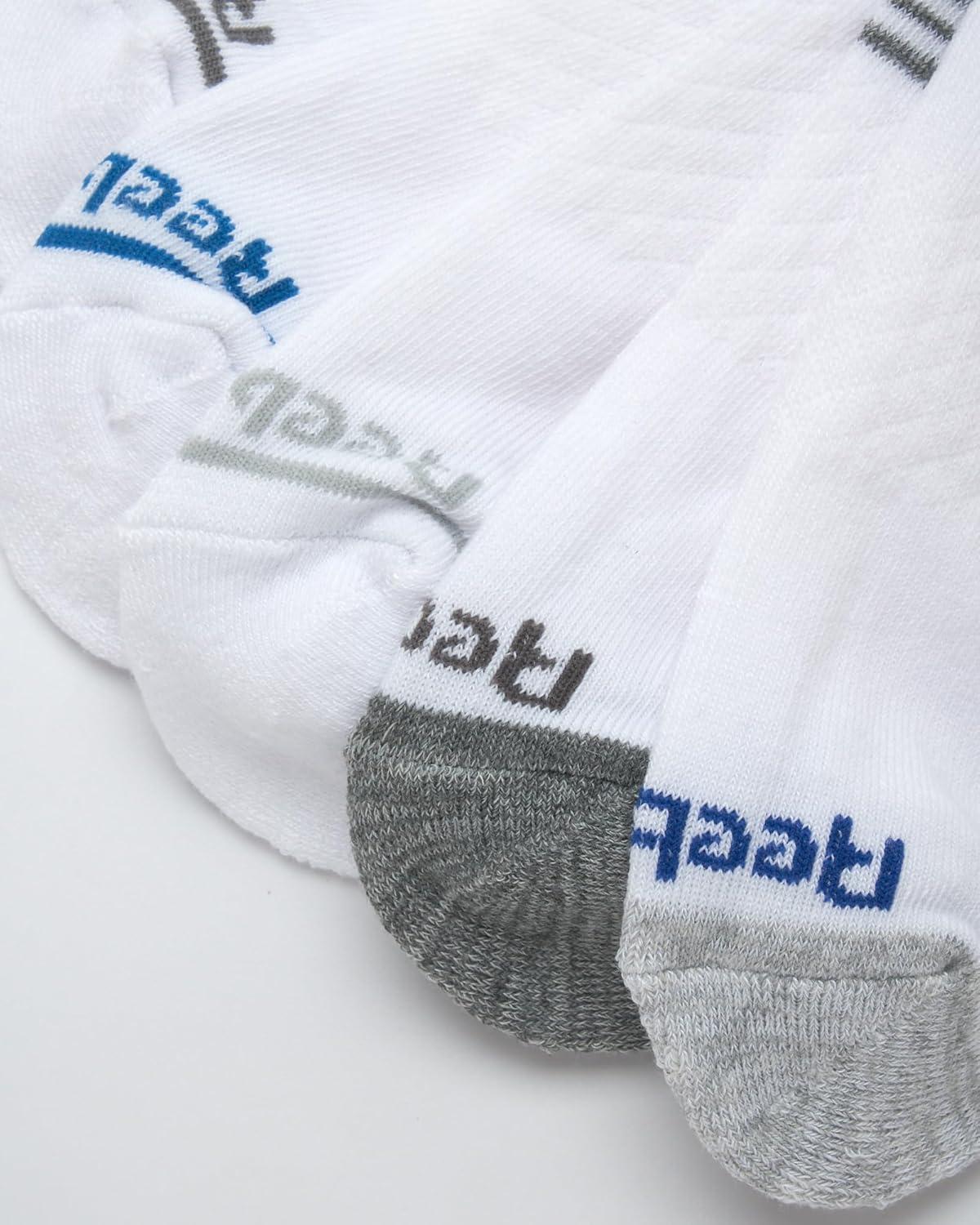 imageReebok Mens Crew Socks  10 Pack Stretch Performance Cushioned Crew Socks  Arch Support Athletic Socks for Men 6125Cool White