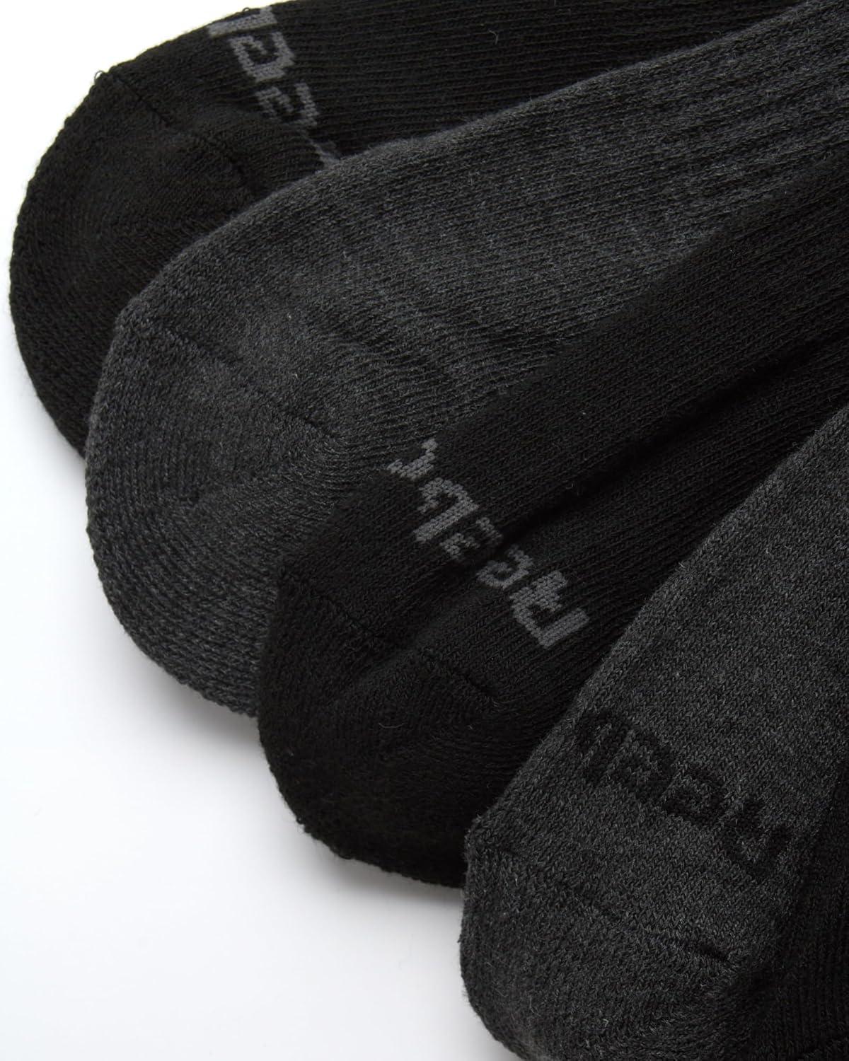 imageReebok Mens Crew Socks  10 Pack Stretch Performance Cushioned Crew Socks  Arch Support Athletic Socks for Men 6125Grey Assorted