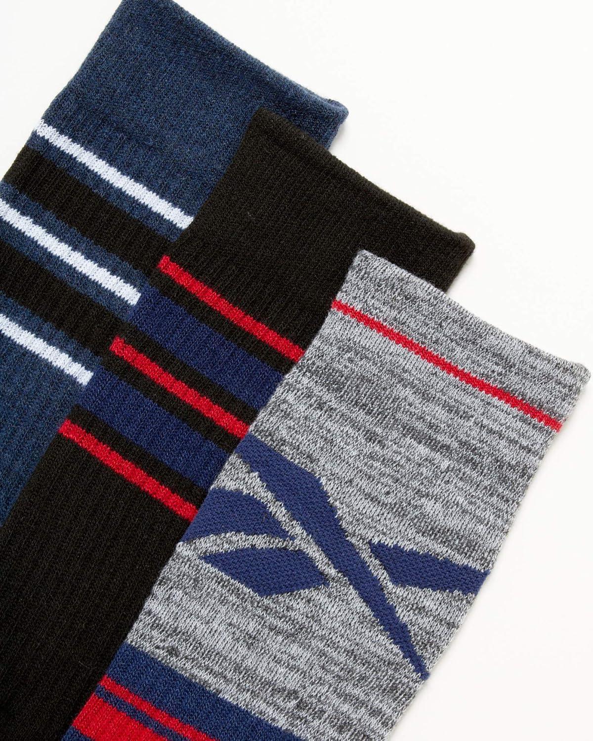 imageReebok Mens Crew Socks  10 Pack Stretch Performance Cushioned Crew Socks  Arch Support Athletic Socks for Men 6125Navy