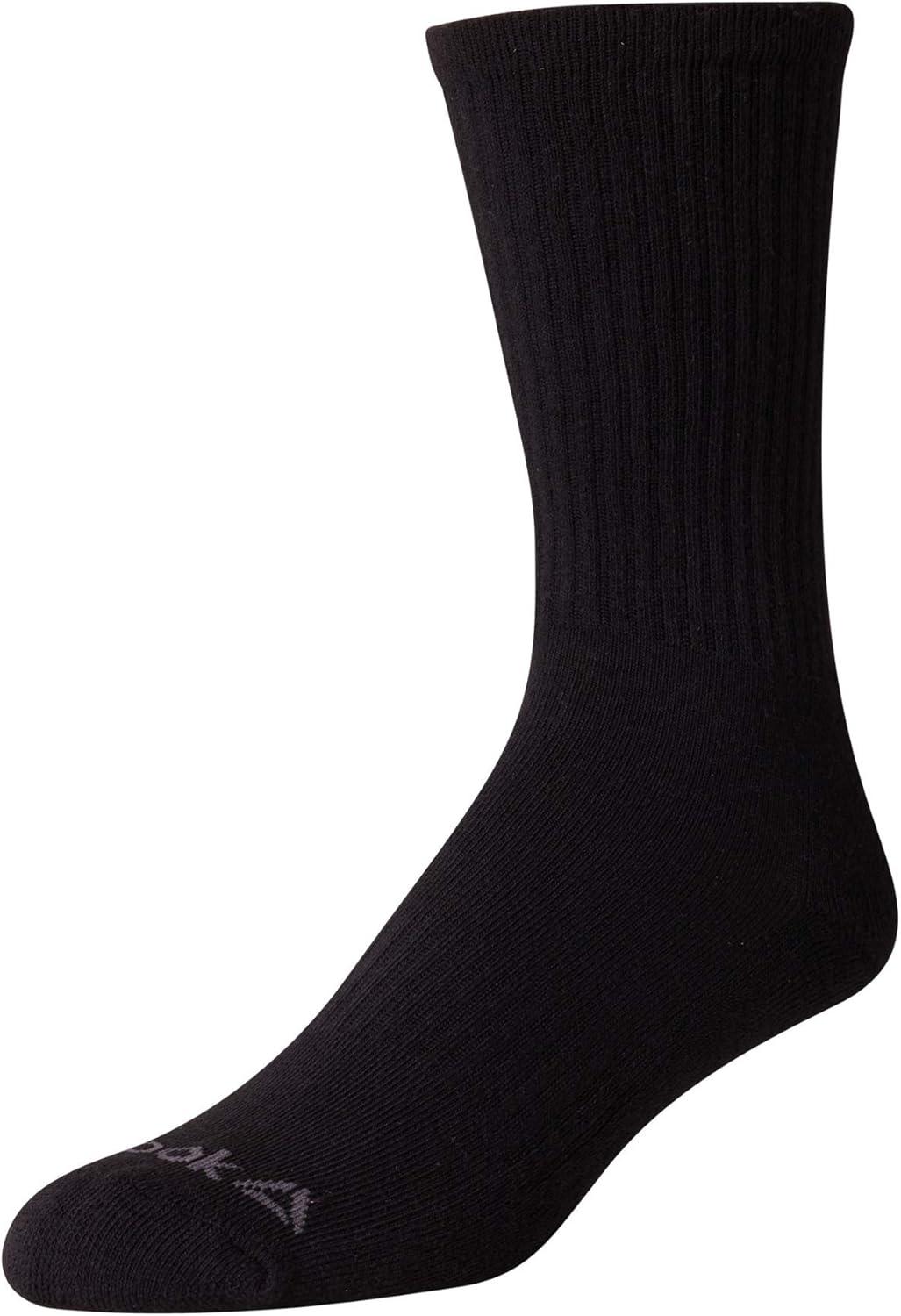 imageReebok Mens Crew Socks  10 Pack Stretch Performance Cushioned Crew Socks  Arch Support Athletic Socks for Men 6125Pure Black
