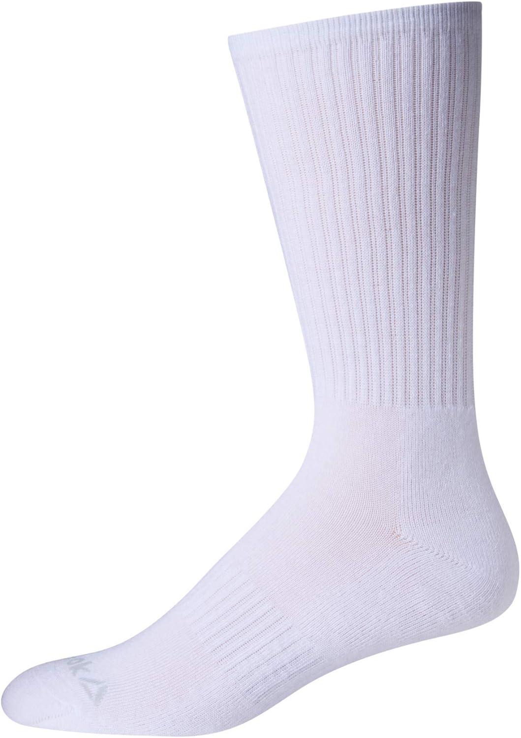 imageReebok Mens Crew Socks  10 Pack Stretch Performance Cushioned Crew Socks  Arch Support Athletic Socks for Men 6125White 2