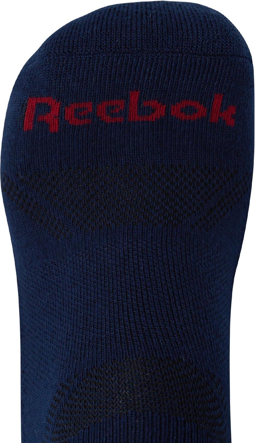 imageReebok Mens Crew Socks  5 Pack Breathable Cushioned MoistureWicking Athletic Performance Running Socks for Men 6125Assorted