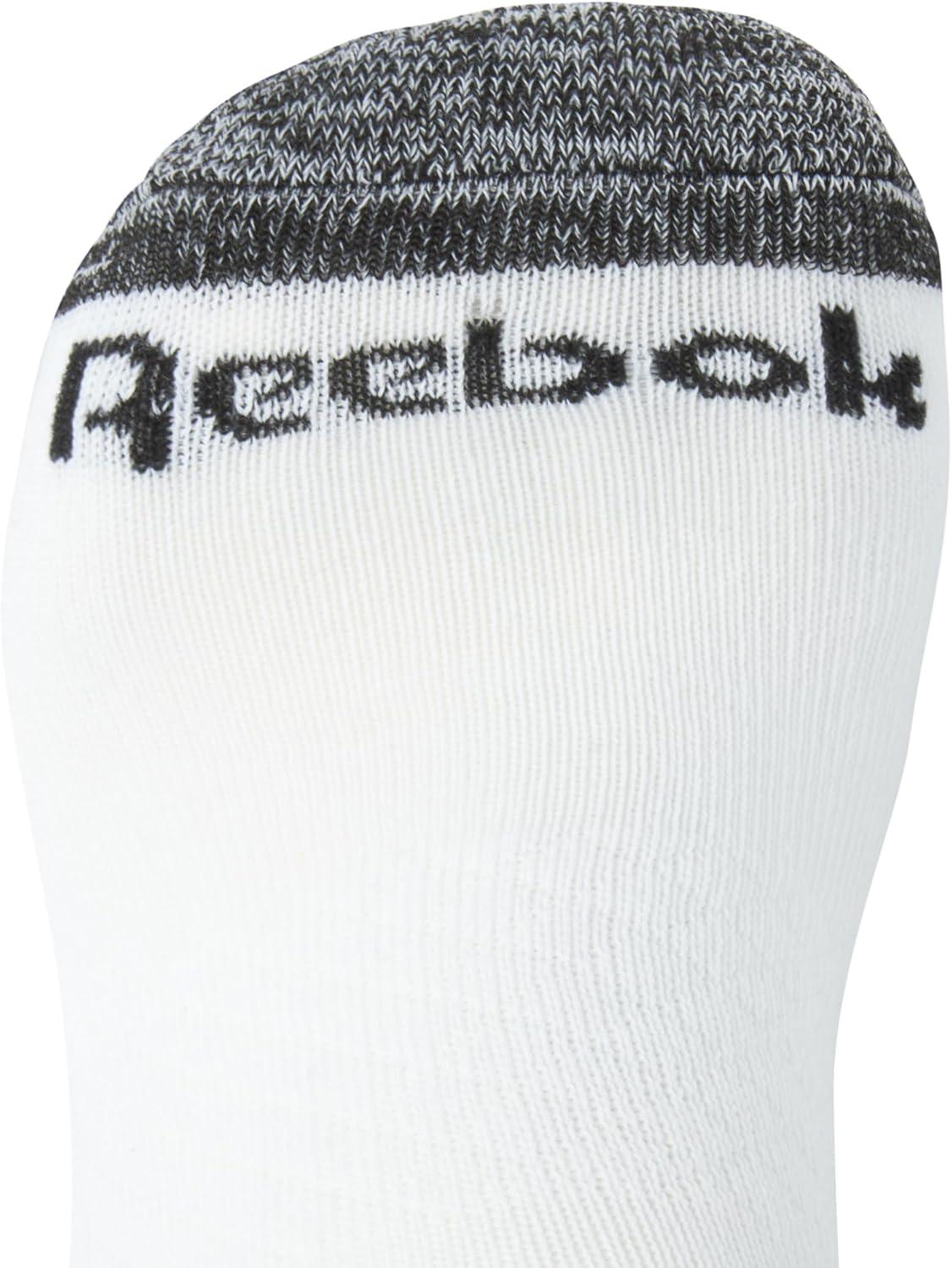 imageReebok Mens Crew Socks  5 Pack Breathable Cushioned MoistureWicking Athletic Performance Running Socks for Men 6125BlackWhite