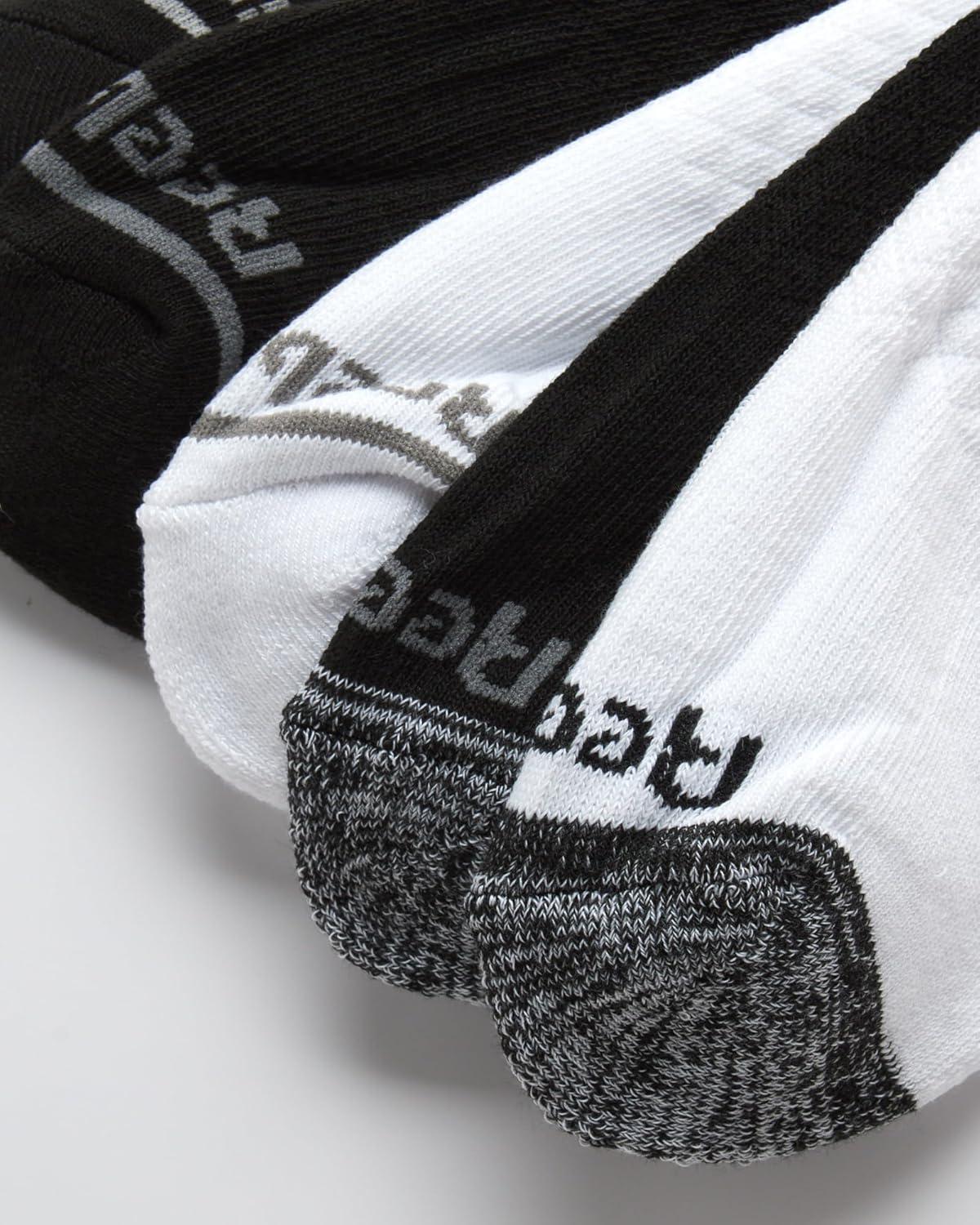 imageReebok Mens Crew Socks  5 Pack Breathable Cushioned MoistureWicking Athletic Performance Running Socks for Men 6125BlackWhite