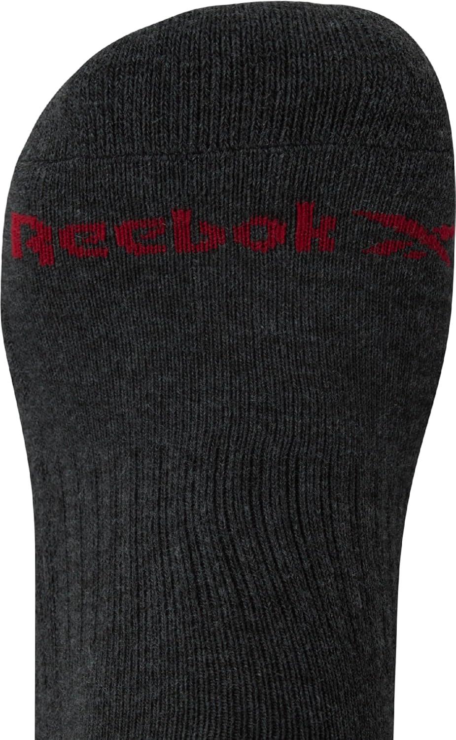 imageReebok Mens Crew Socks  5 Pack Breathable Cushioned MoistureWicking Athletic Performance Running Socks for Men 6125BlackwhiteGrey