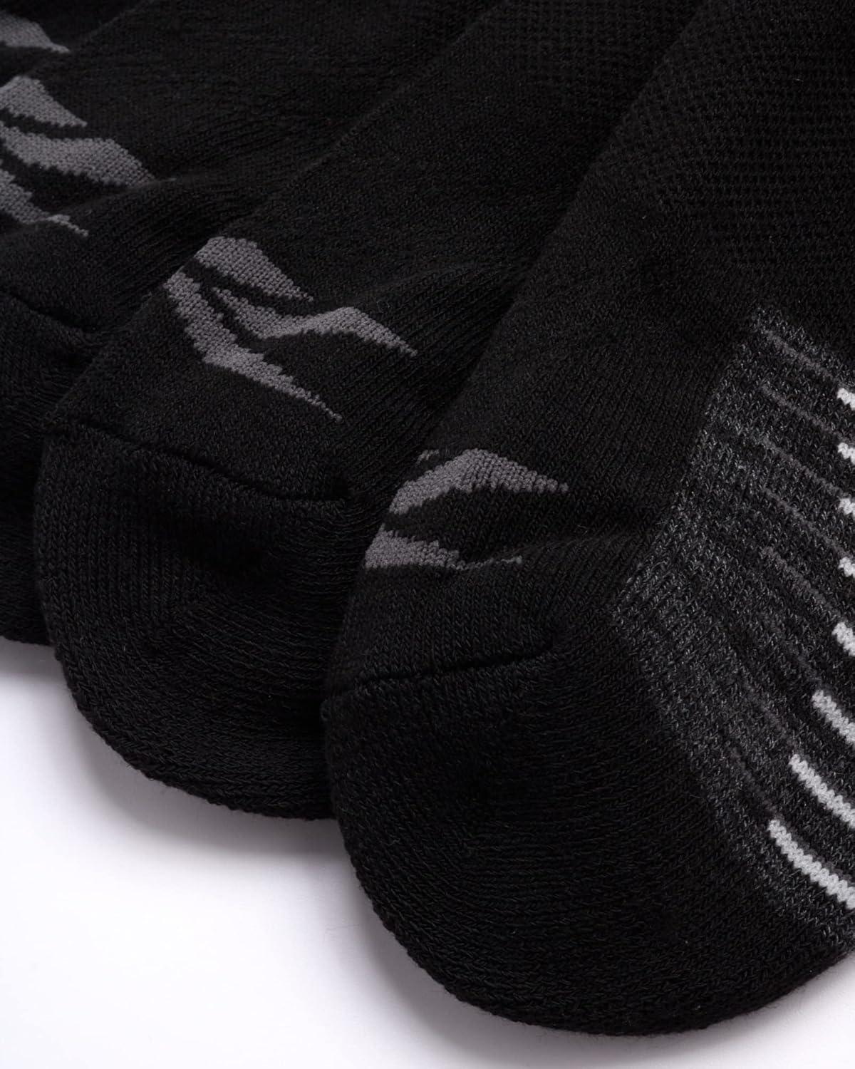 imageReebok Mens Crew Socks  5 Pack Breathable Cushioned MoistureWicking Athletic Performance Running Socks for Men 6125Classic Black