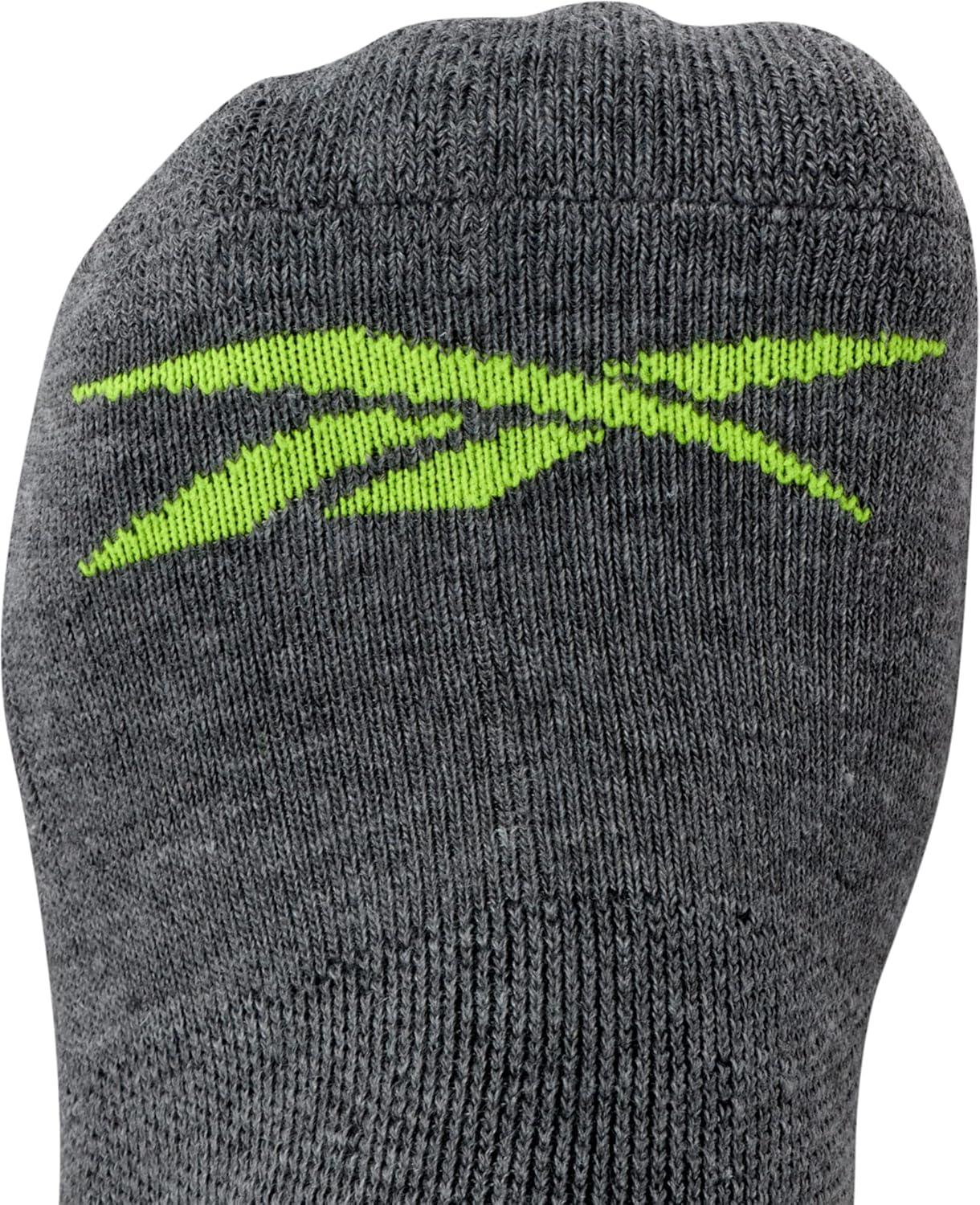 imageReebok Mens Crew Socks  5 Pack Breathable Cushioned MoistureWicking Athletic Performance Running Socks for Men 6125Grey Assorted