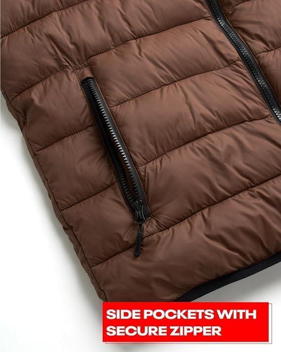 imageReebok Mens Jacket  Lightweight Hooded Quilted Puffer Coat  Warm Insulated Winter Jacket for Men S4XTimber