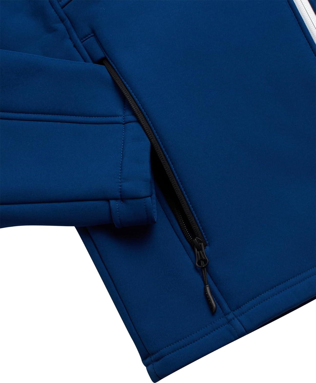 imageReebok Mens Jacket  Weather Resistant Fleece Lined Softshell Jacket Coat  Lightweight Casual Coat for Men MXXLBatik Blue