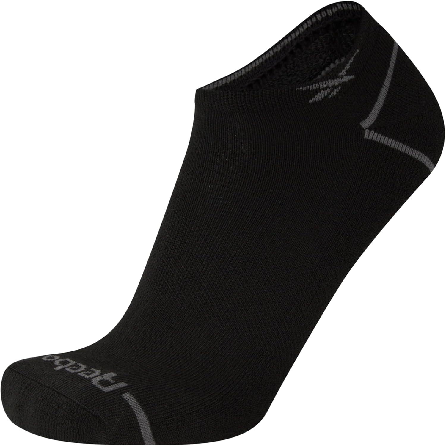 imageReebok Mens Low Cut Socks  12 Pack Performance Cushion Comfort No Show Socks  Breathable Athletic Socks for Men 6125Black Stripe