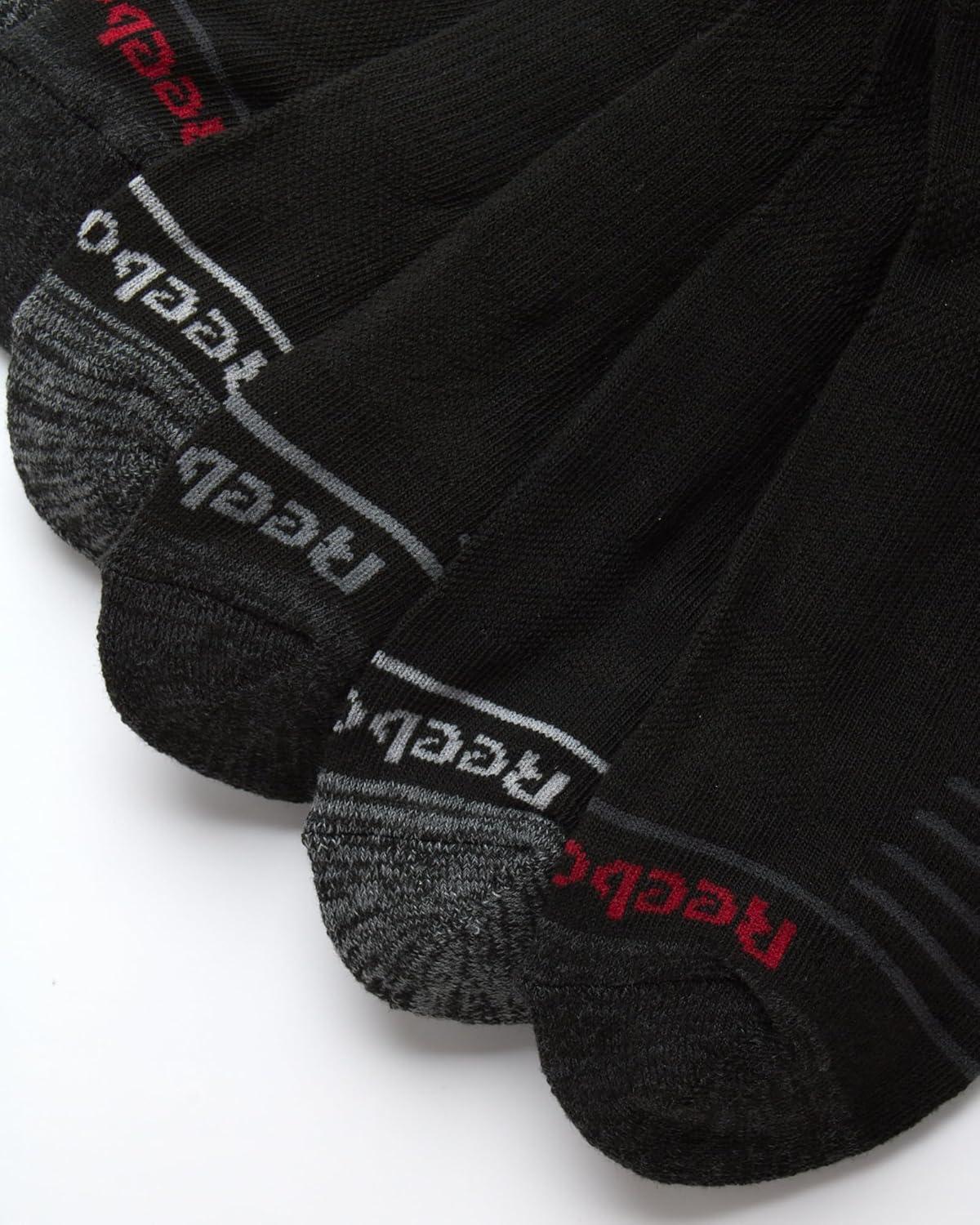 imageReebok Mens Low Cut Socks  12 Pack Performance Cushion Comfort No Show Socks  Breathable Athletic Socks for Men 6125Black Stripe Multi