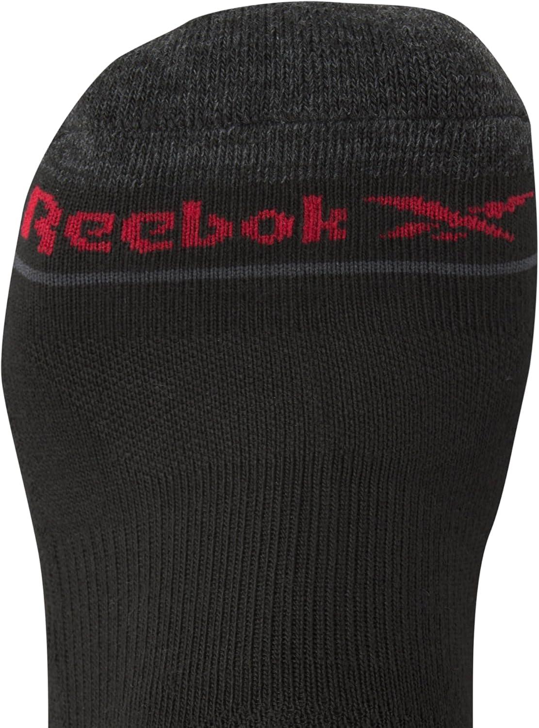 imageReebok Mens Low Cut Socks  12 Pack Performance Cushion Comfort No Show Socks  Breathable Athletic Socks for Men 6125Black Stripe Multi